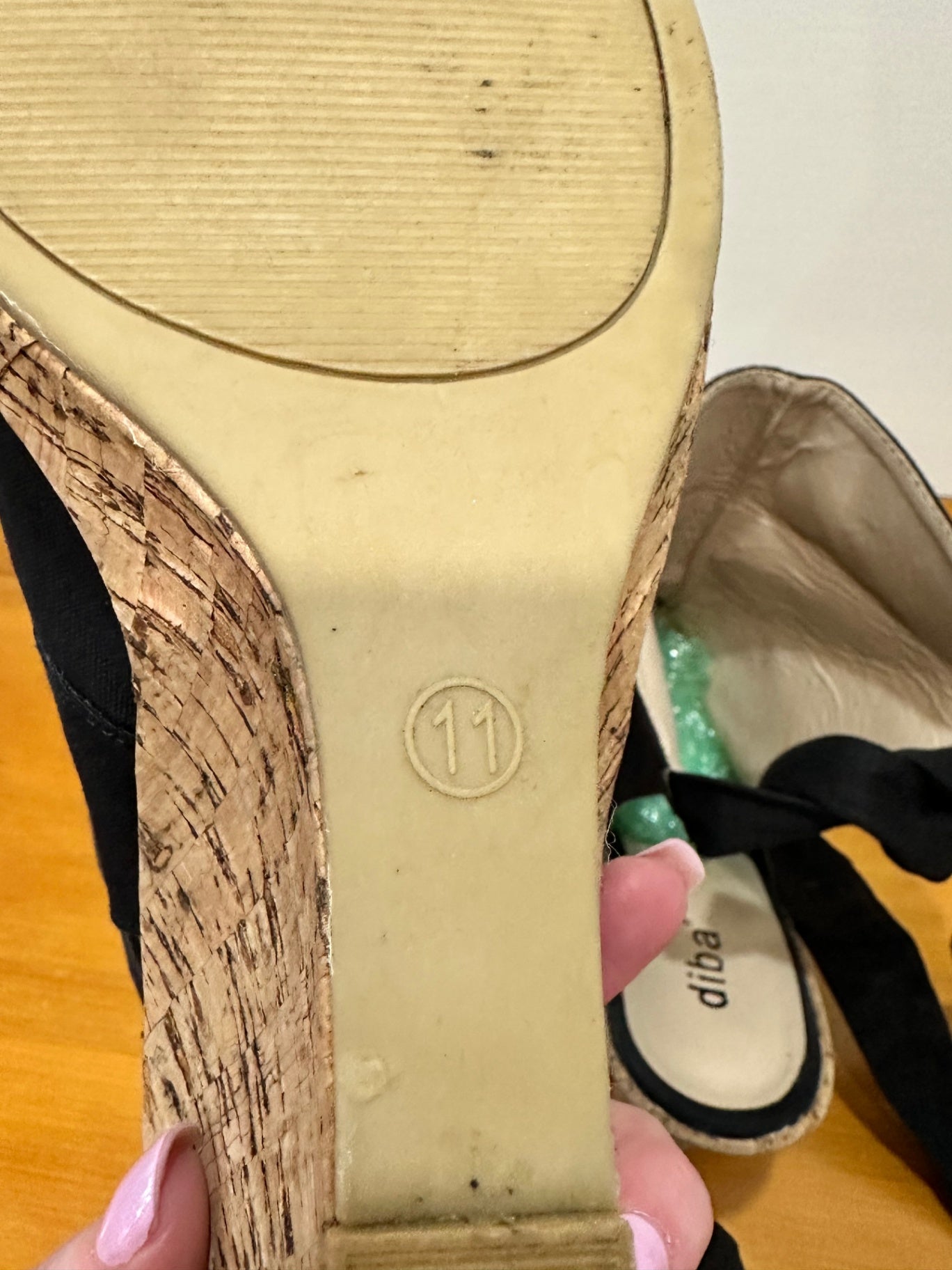 [SALE] Diba - Cork Peep Toe Wedges - Size 11