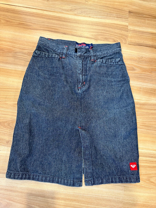 [SALE] Roxy Mid-Length Skirt 8 Dark Blue