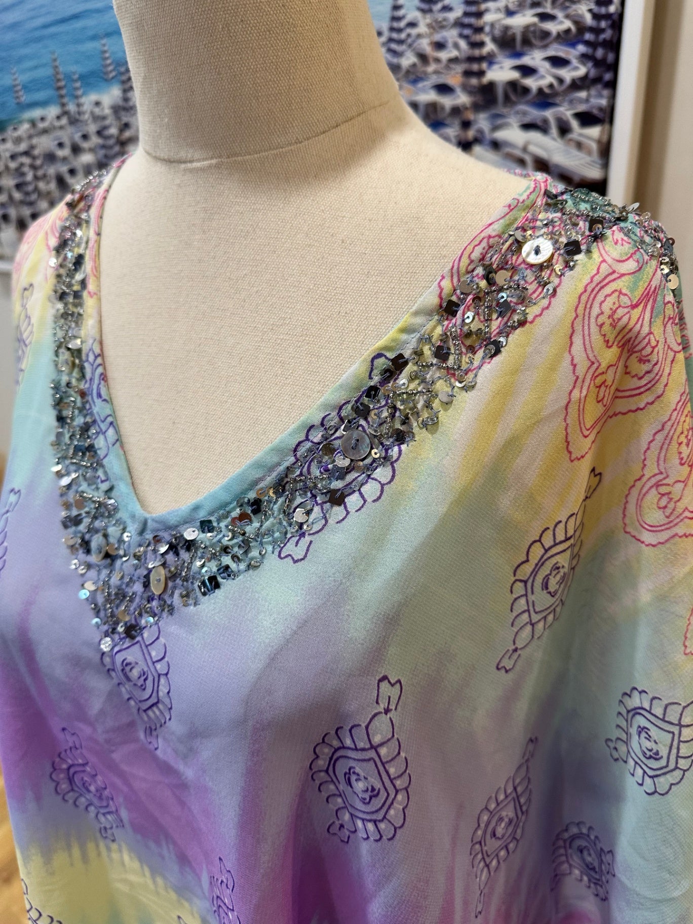 [SALE] Pastel Kaftan - 14 - Peep Shoulders