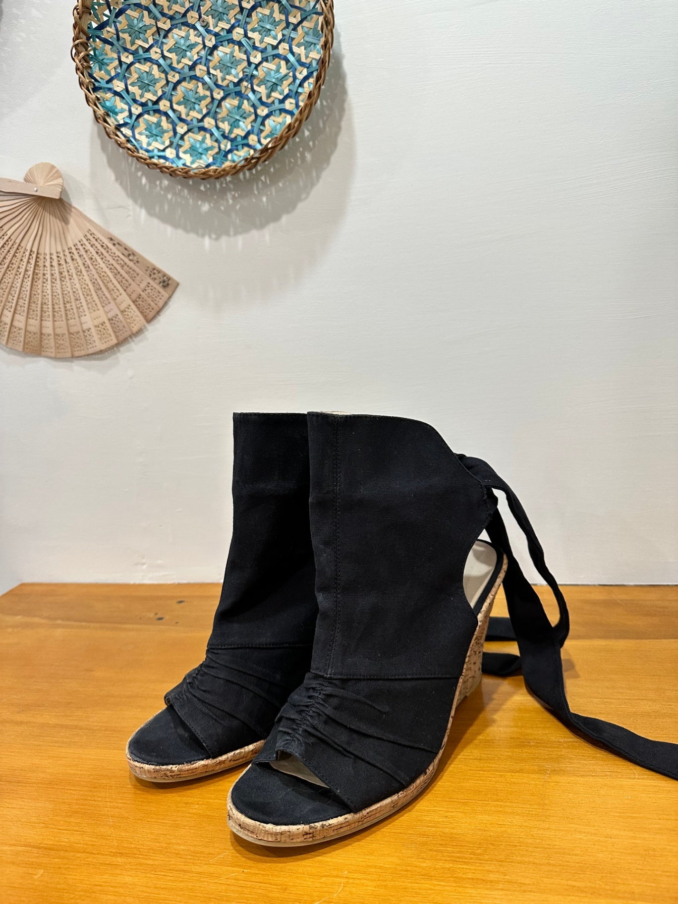 [SALE] Diba - Cork Peep Toe Wedges - Size 11