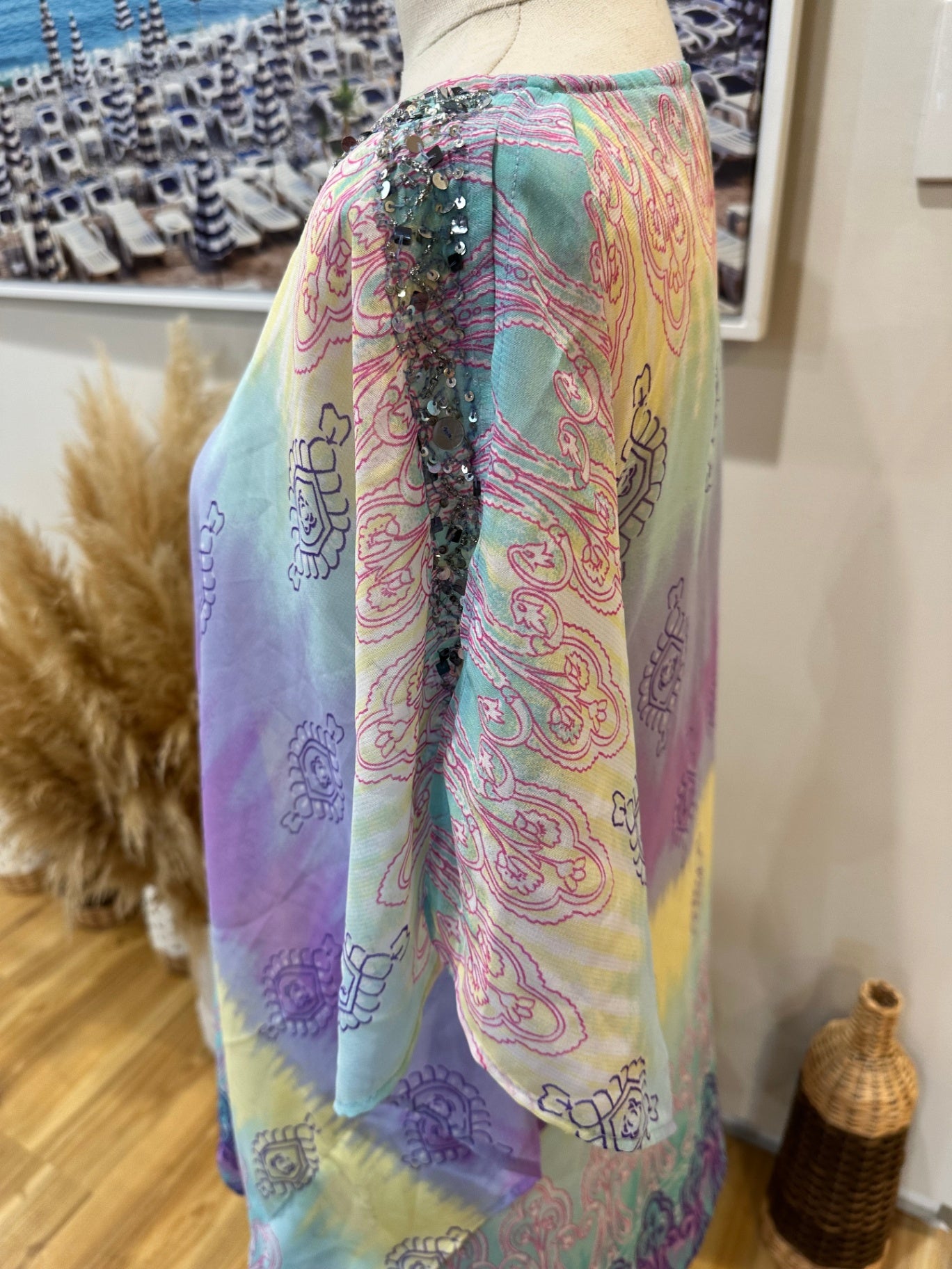 [SALE] Pastel Kaftan - 14 - Peep Shoulders