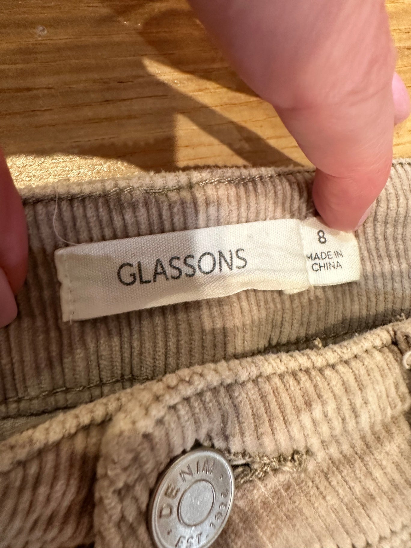 [SALE] Glassons 8 Beige Corduroy pants