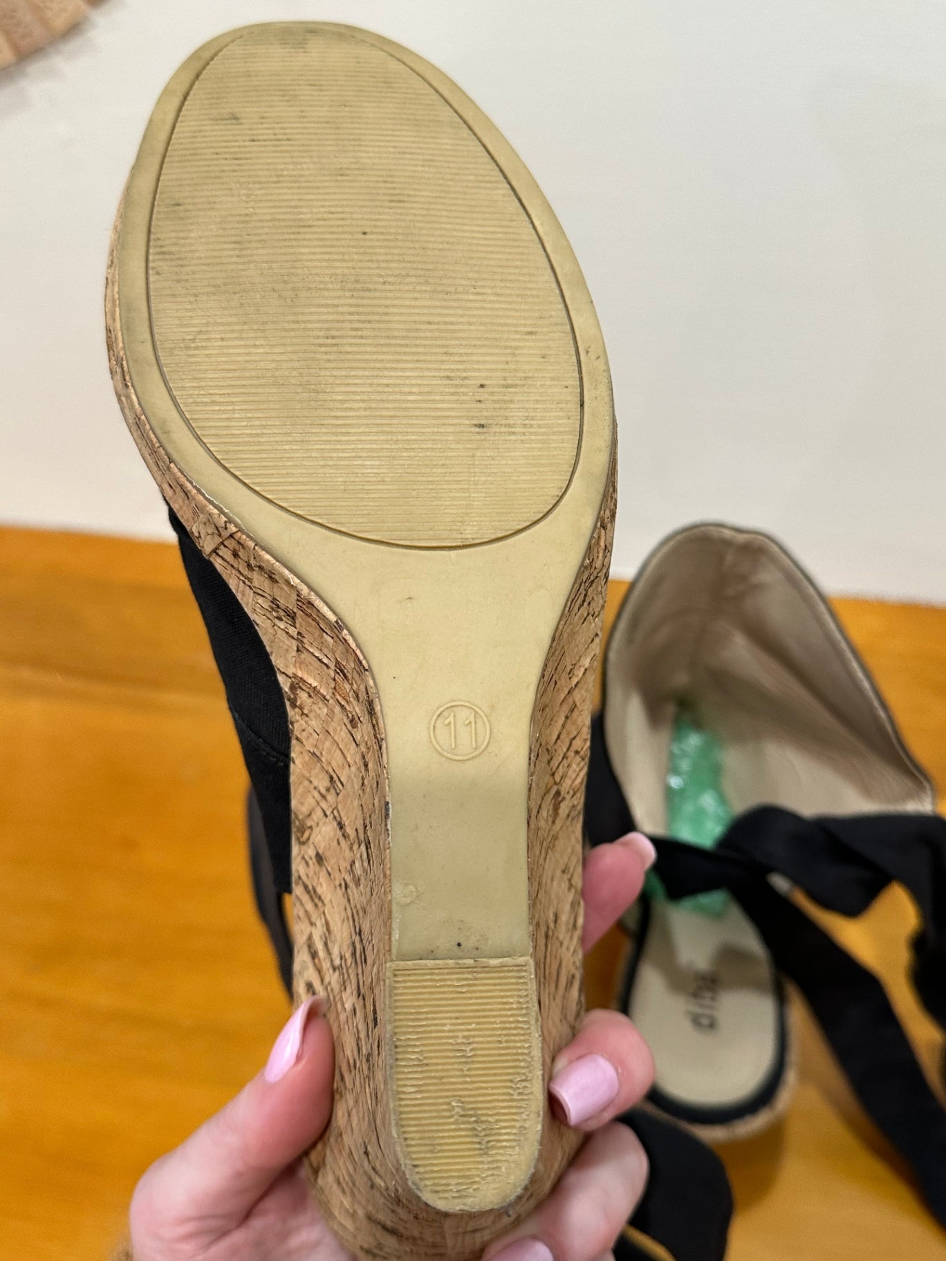 [SALE] Diba - Cork Peep Toe Wedges - Size 11