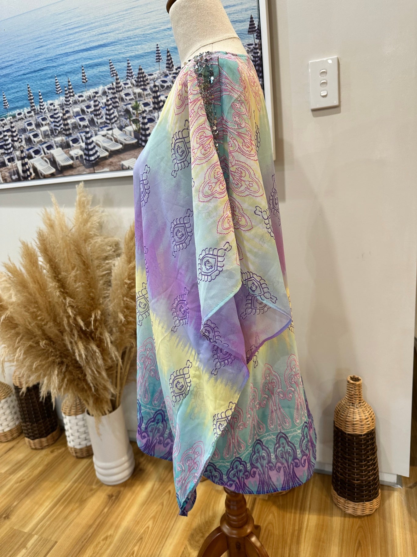 [SALE] Pastel Kaftan - 14 - Peep Shoulders