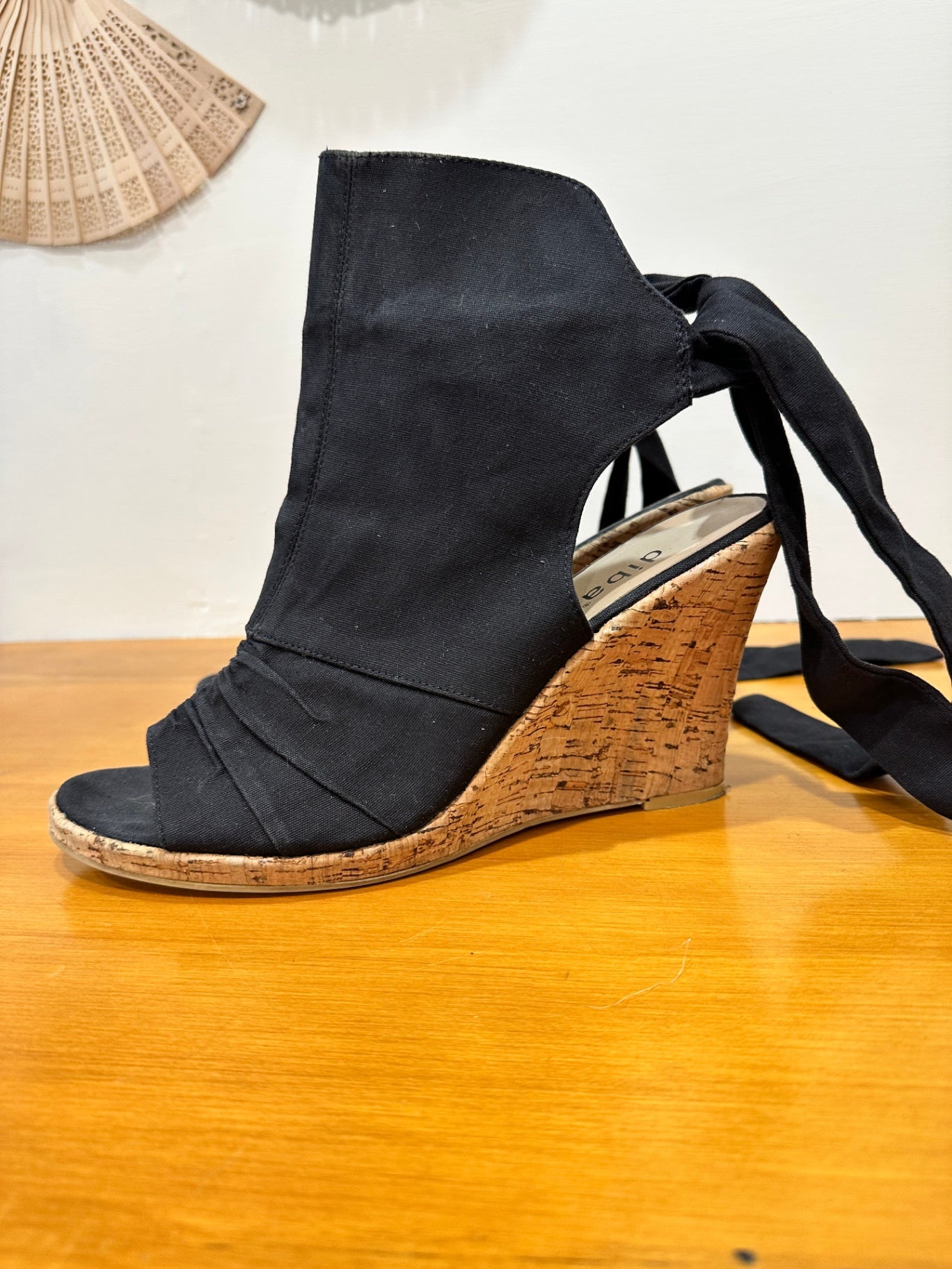 [SALE] Diba - Cork Peep Toe Wedges - Size 11