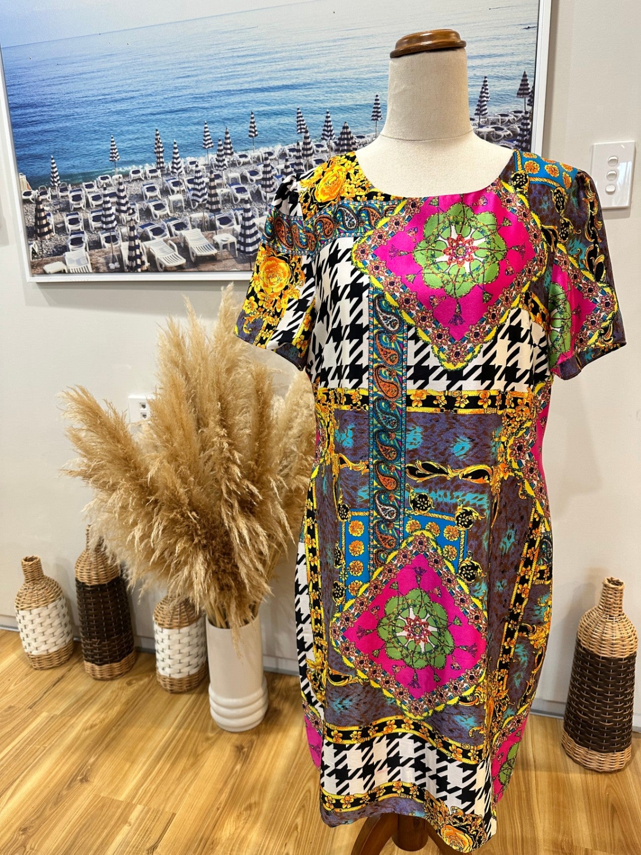 [SALE] Shift Dress - 100% silk - Tag is XL, fits Med/Large