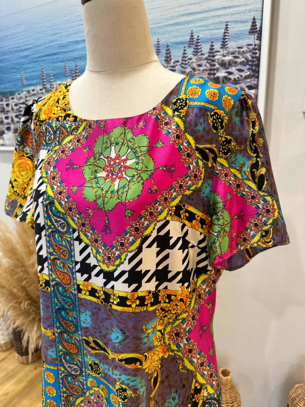 [SALE] Shift Dress - 100% silk - Tag is XL, fits Med/Large
