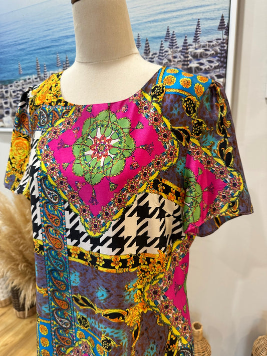 [SALE] Shift Dress - 100% silk - Tag is XL, fits Med/Large