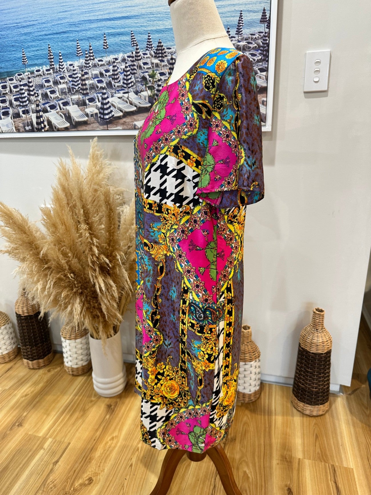 [SALE] Shift Dress - 100% silk - Tag is XL, fits Med/Large