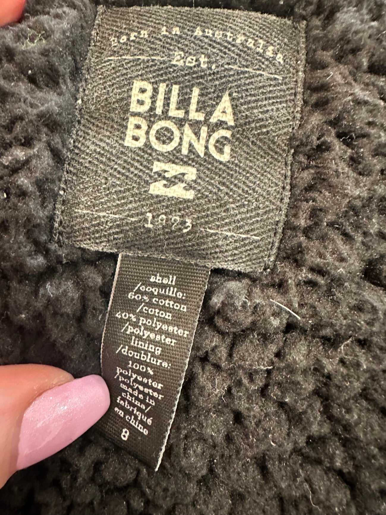 [SALE] Billabong Hoody - 8 Black