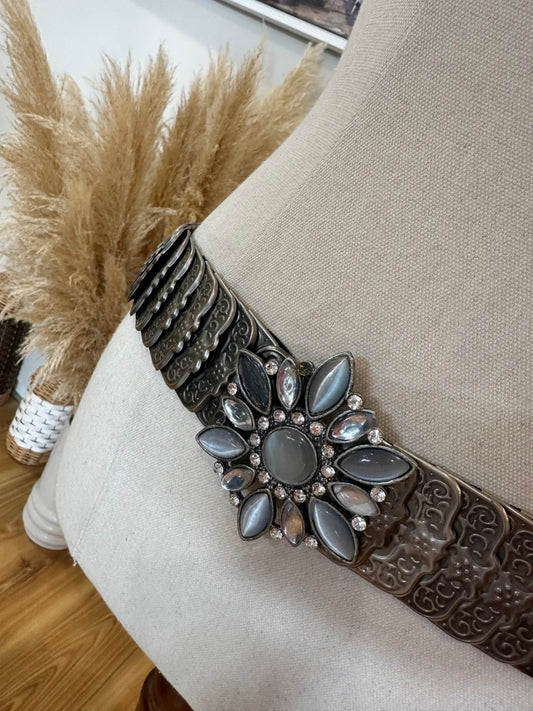 [SALE] Vintage Y2K Belt Small / Medium Silver/Gray