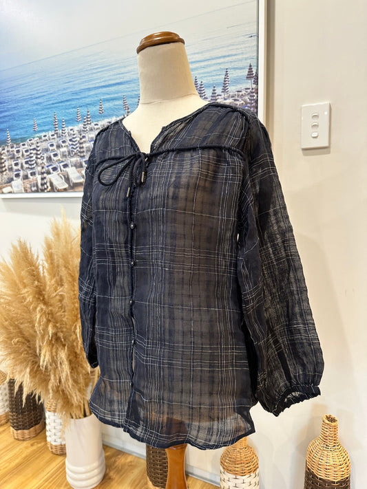 [SALE] Lania the Label Blouse 8 Navy Blue