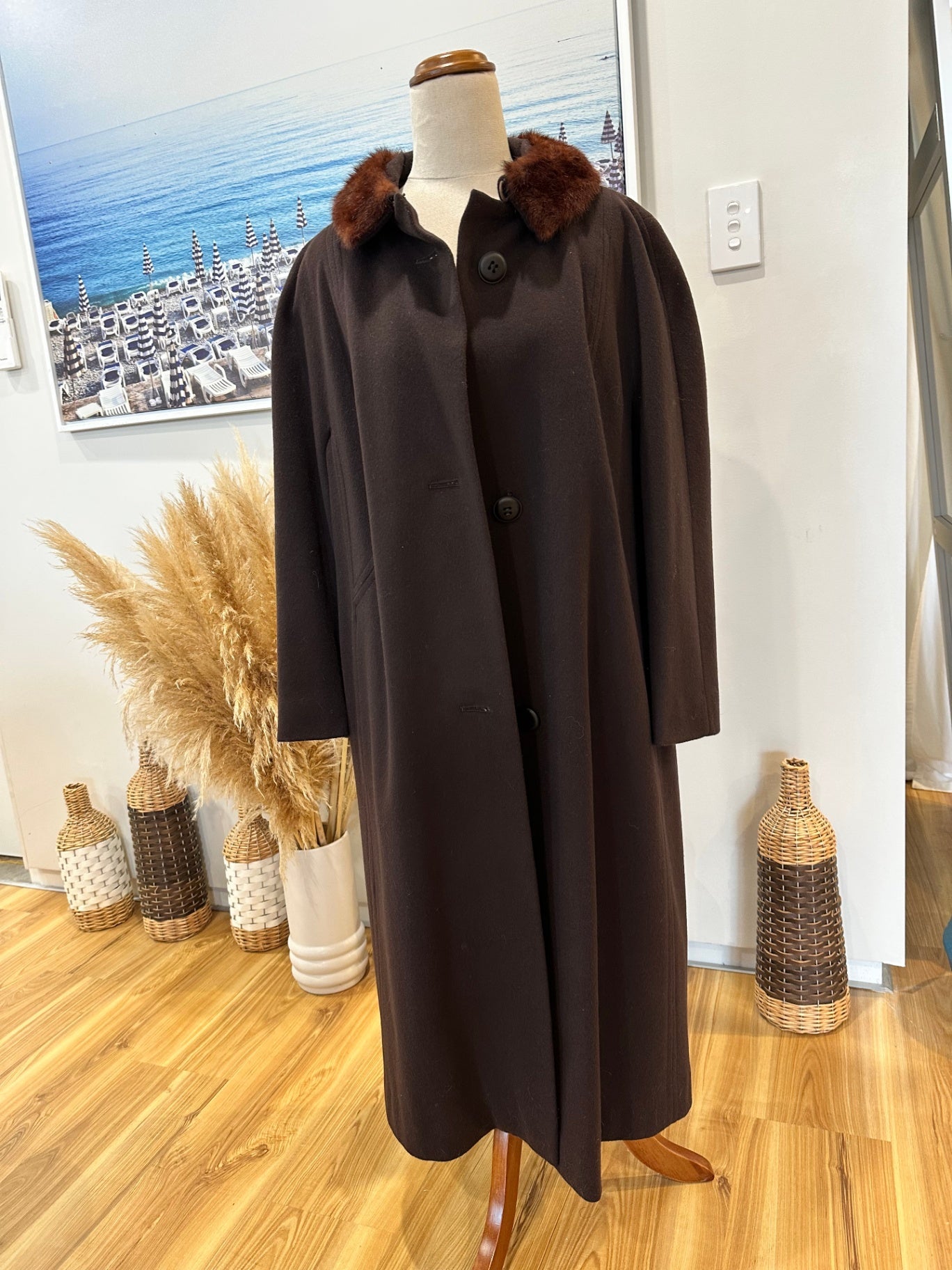 [SALE] Vintage - Longline Wool Coat - Large