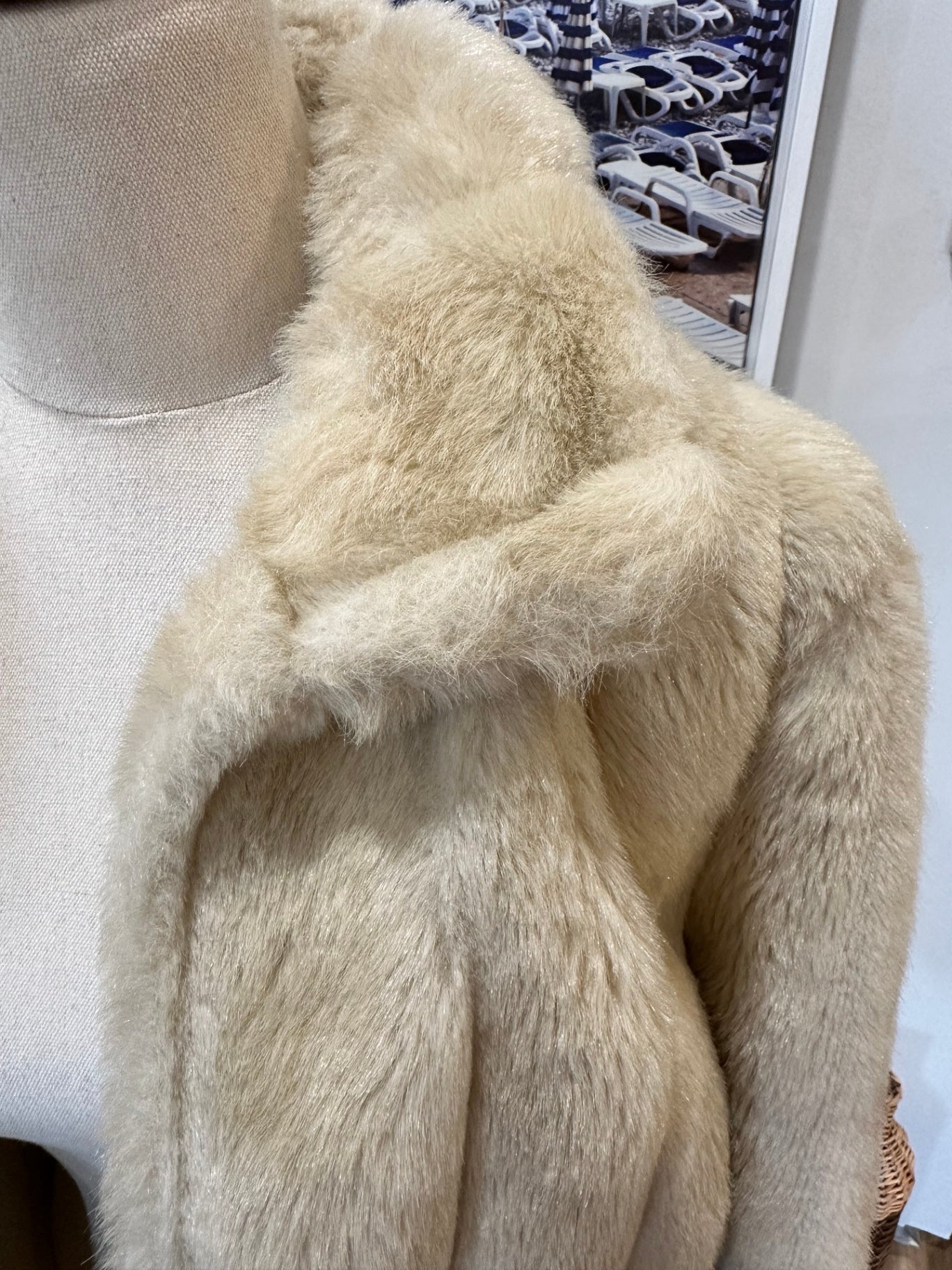[SALE] Vintage Coat - Faux Fur - Beige