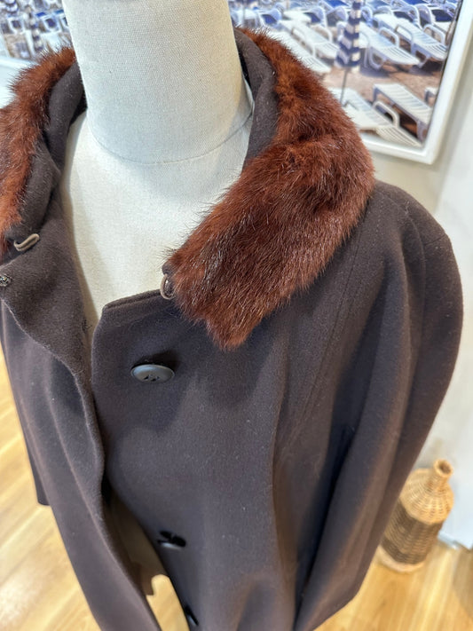 Vintage - Longline Wool Coat - Large 