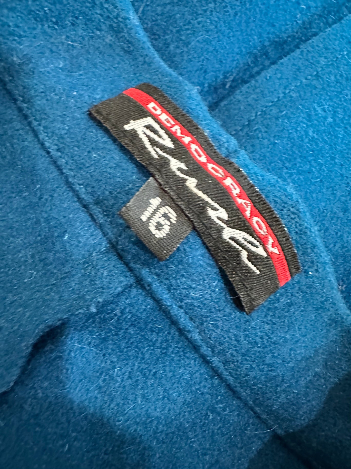 [SALE] Vest - Teal with felt like fabric - size 16