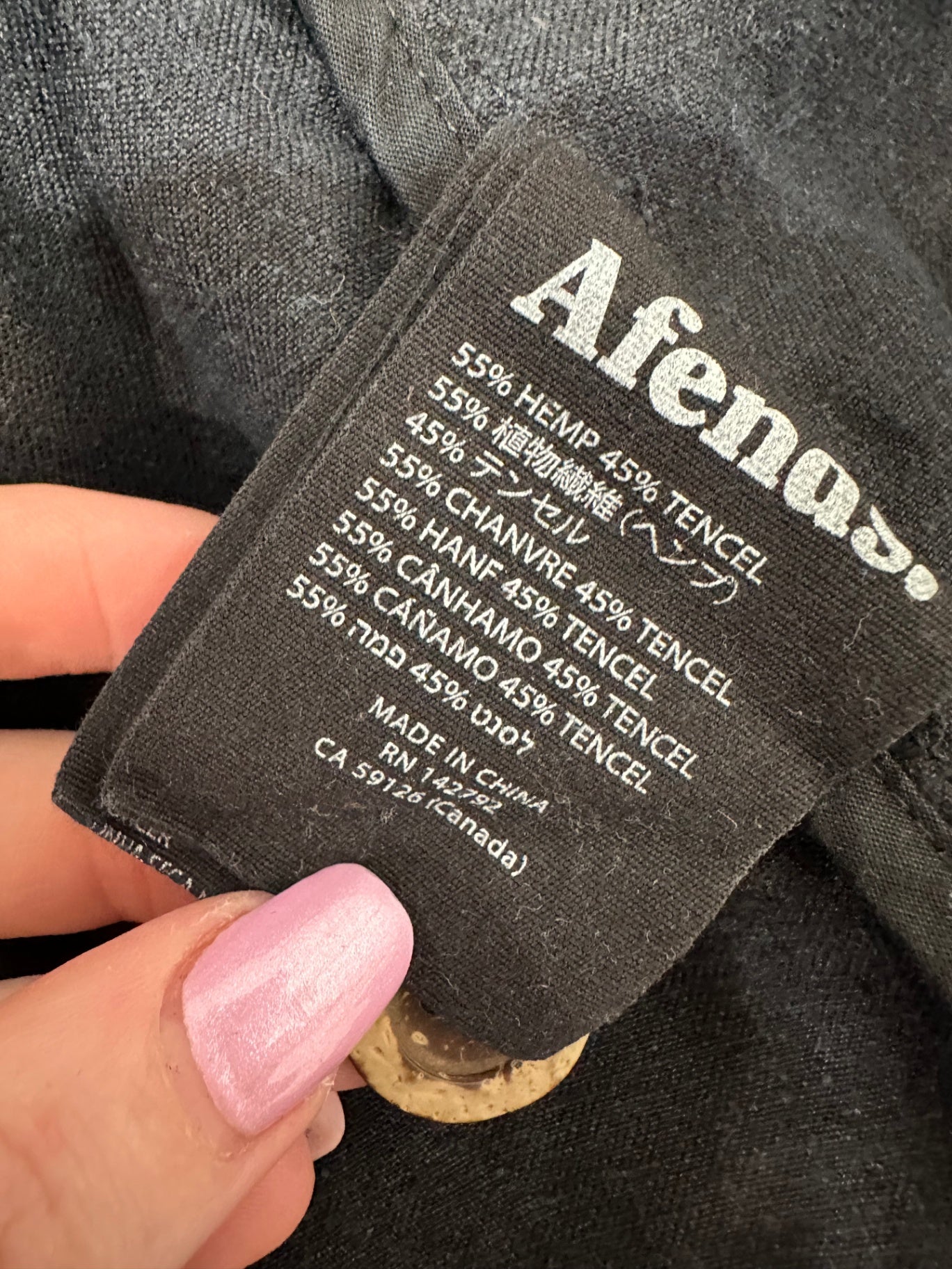 [SALE] Afends Over Coat - 55% Hemp - Size 6