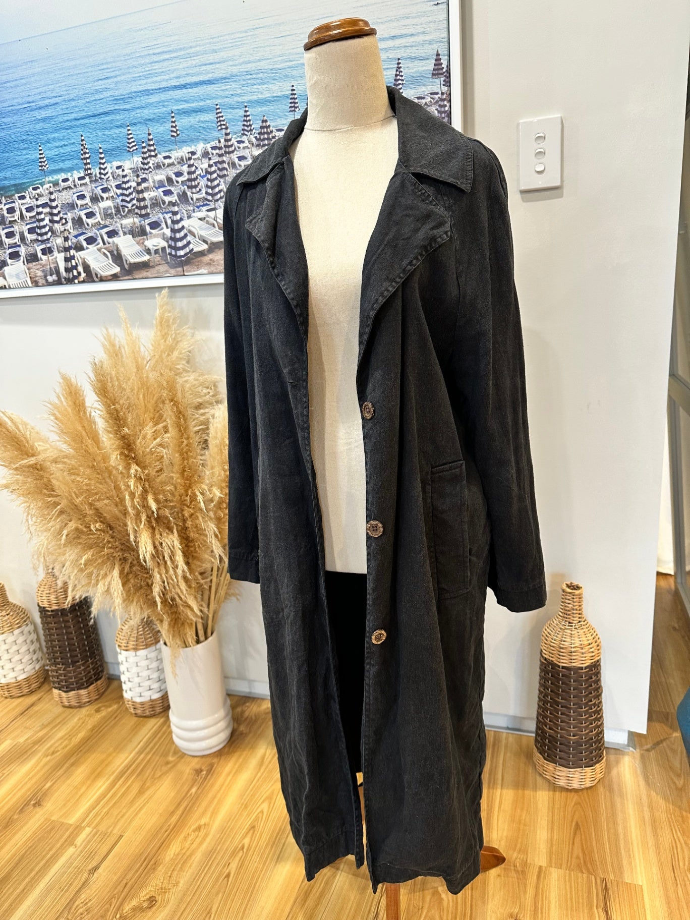 [SALE] Afends Over Coat - 55% Hemp - Size 6