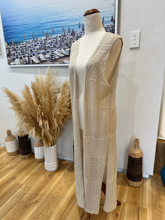 Longling Cardigan / Vest -  Gold / Beige