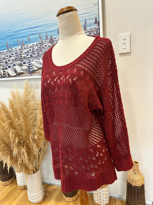[SALE] Burgundy Jumper - Small