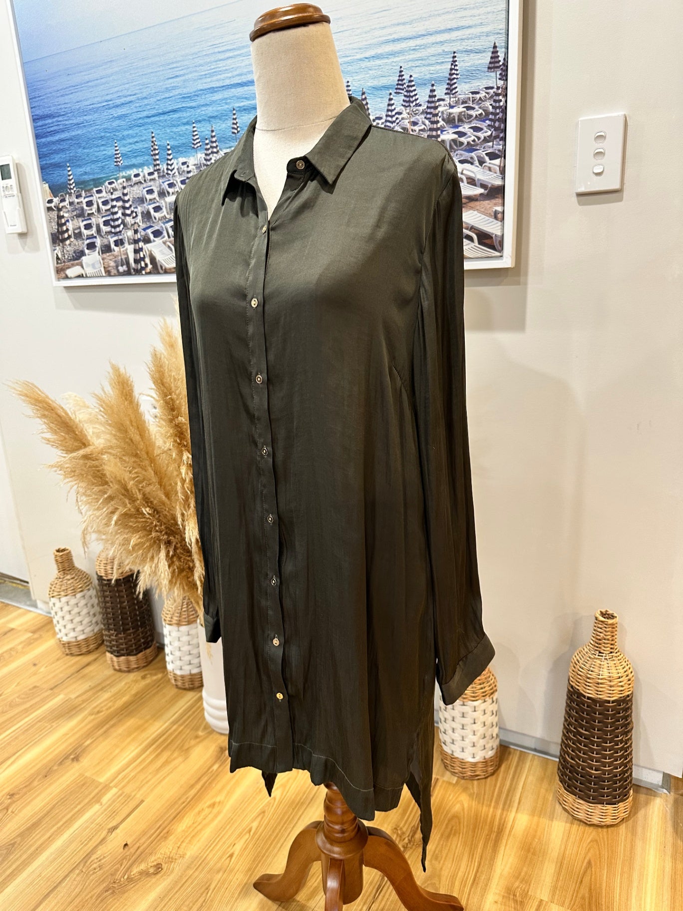 Vassalli Dress 12 Olive Green