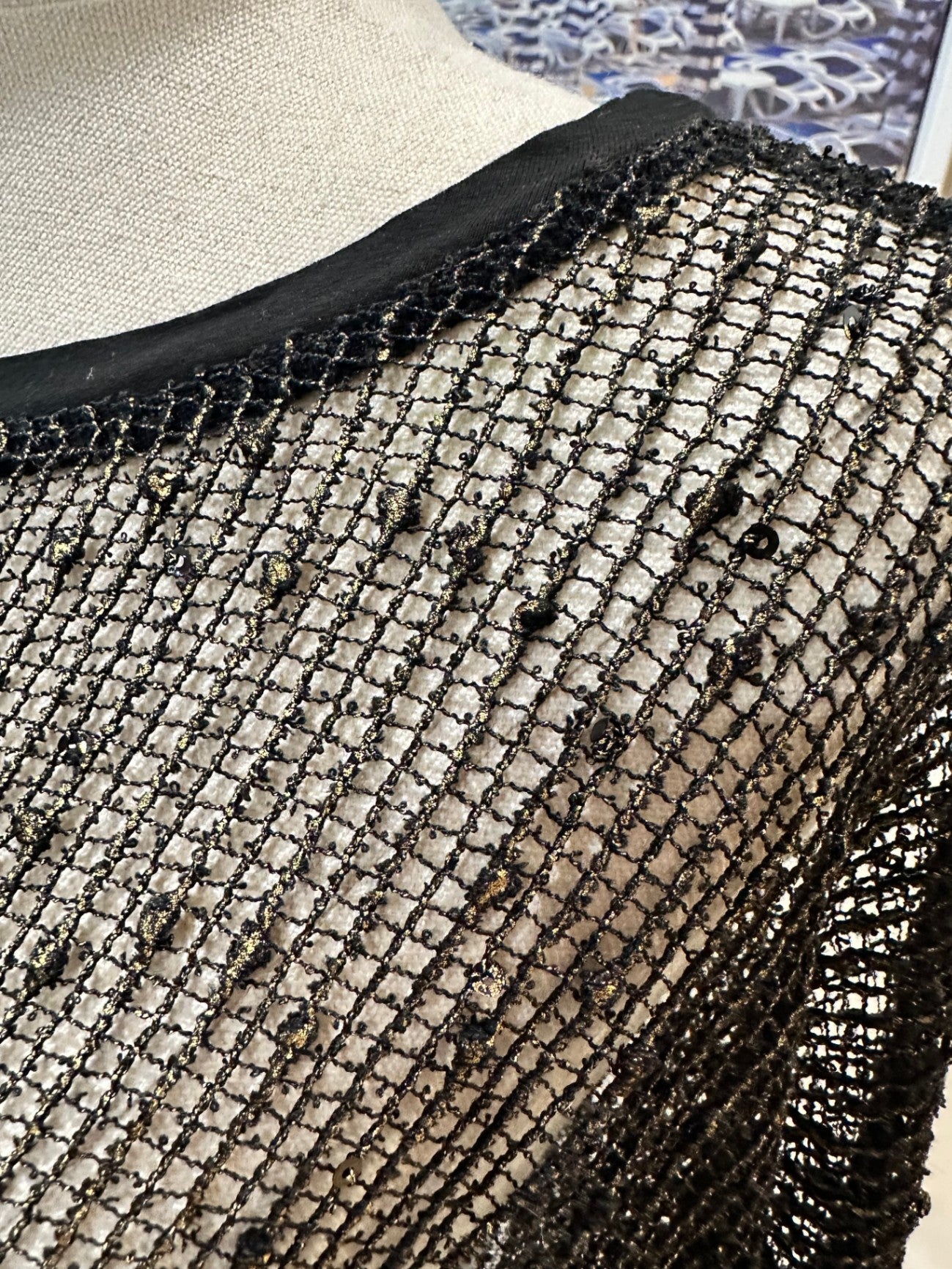 Democracy - Black & Gold - Mesh Top