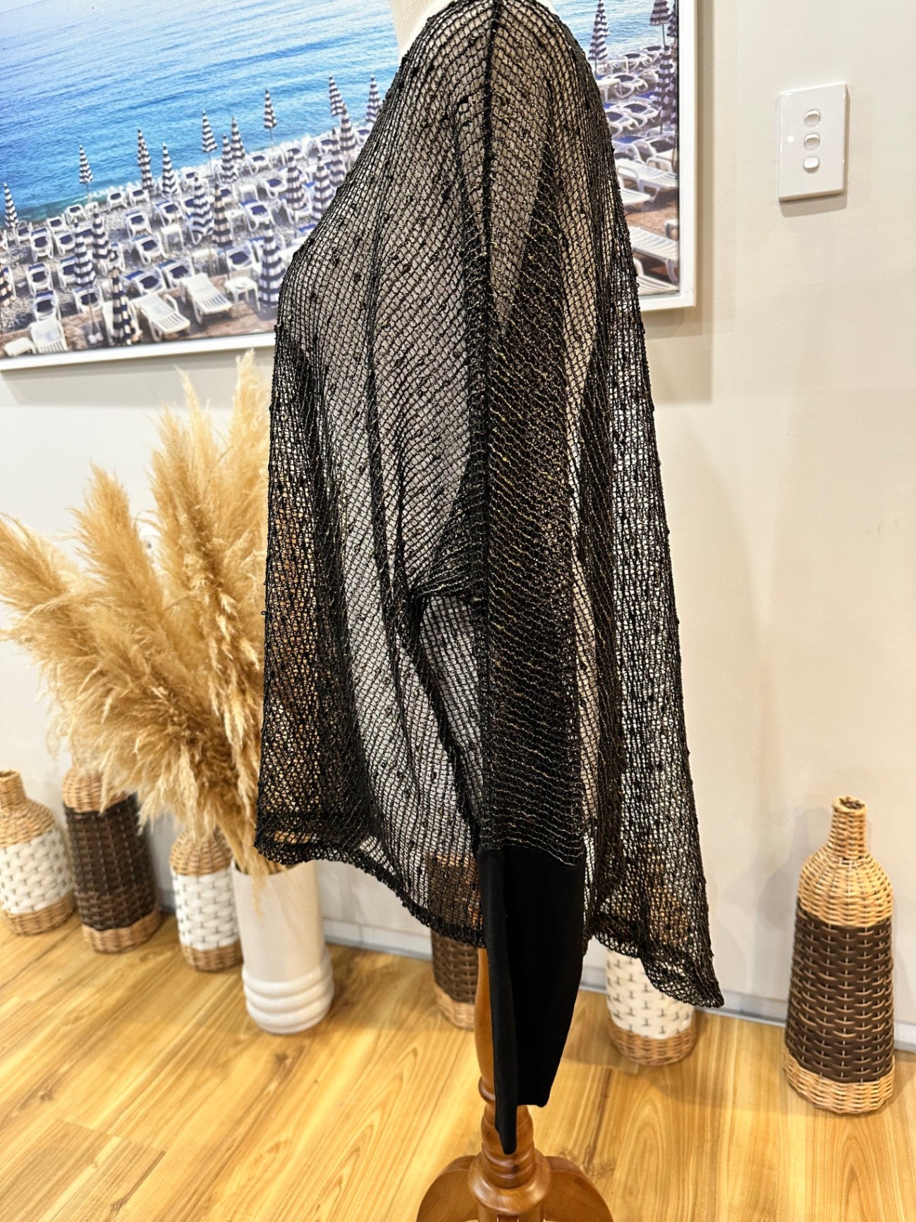Democracy - Black & Gold - Mesh Top
