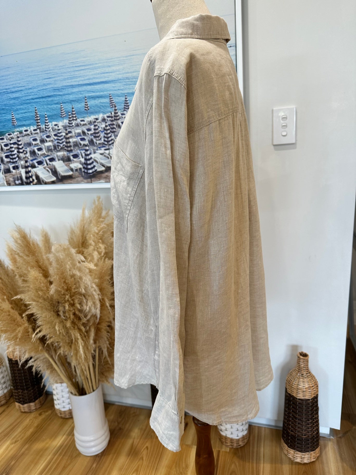 Just Jeans - 100% French Linen Shirt - Size 14