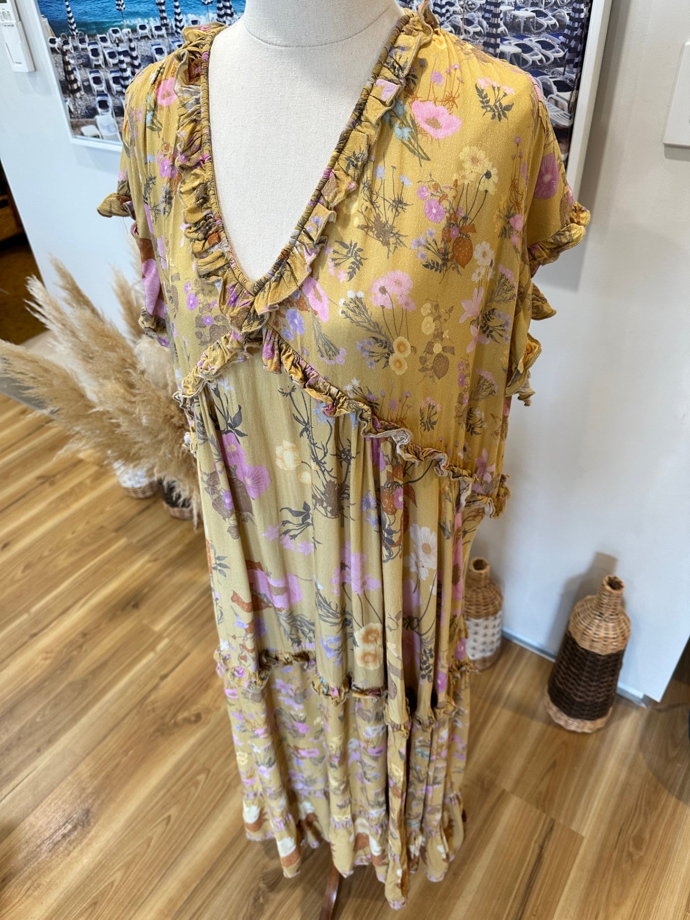Spell - Maxi Dress - Medium - Mustard Tones