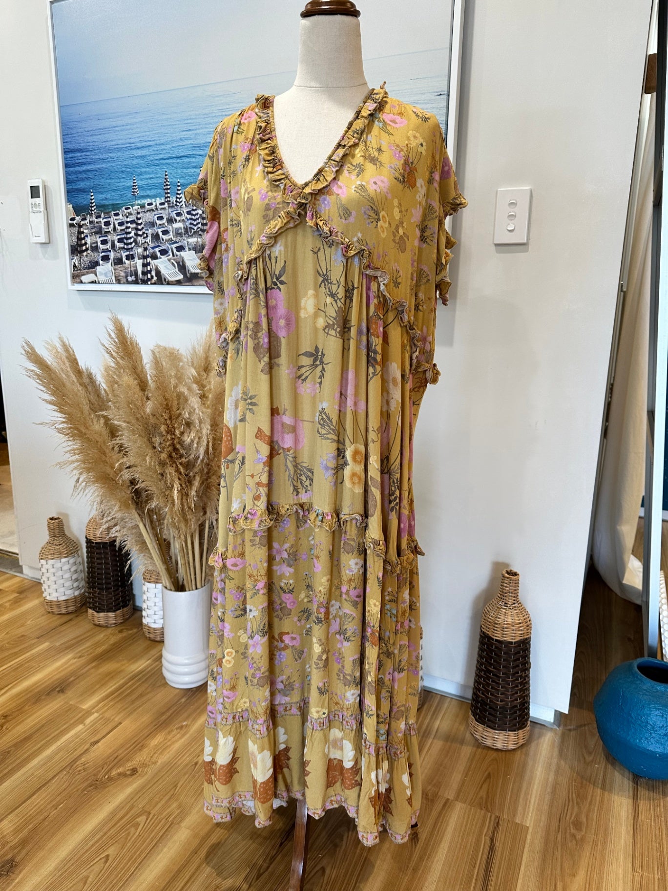 Spell - Maxi Dress - Medium - Mustard Tones