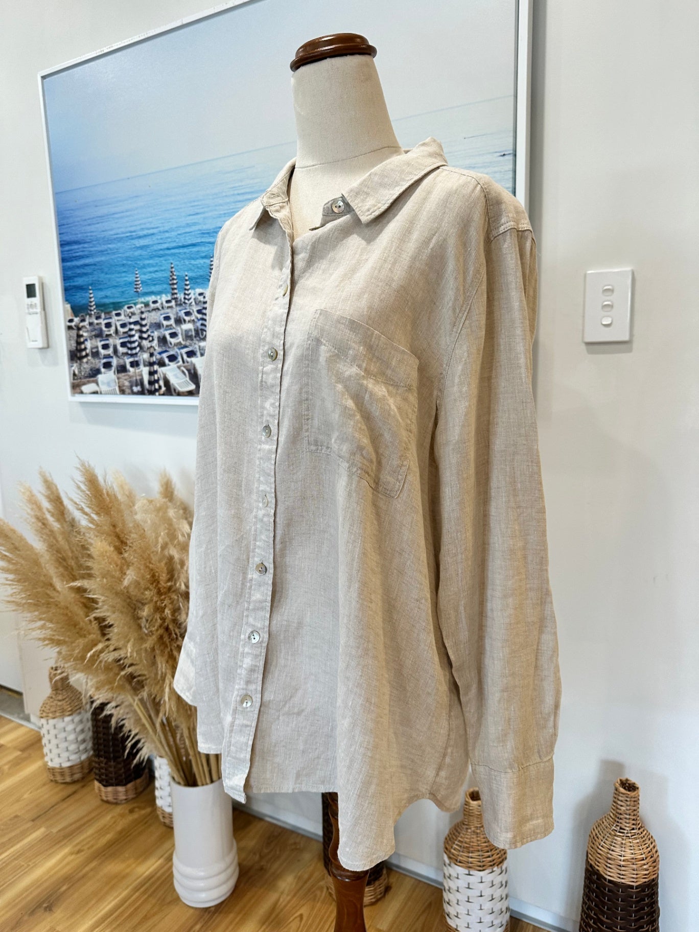 Just Jeans - 100% French Linen Shirt - Size 14