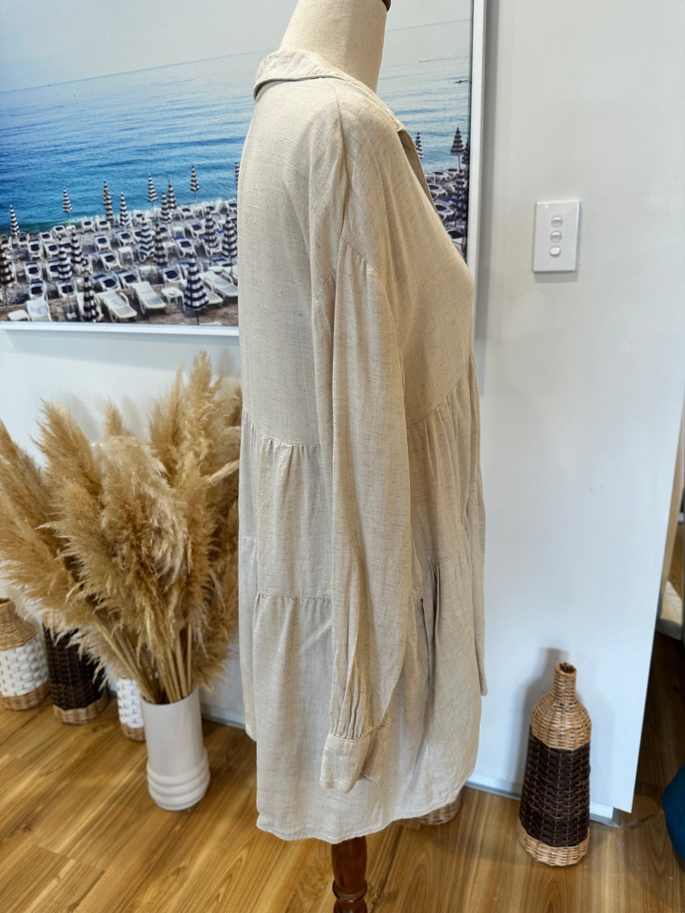 [SALE] Dotti - Dress - Oatmeal - 30% Linen