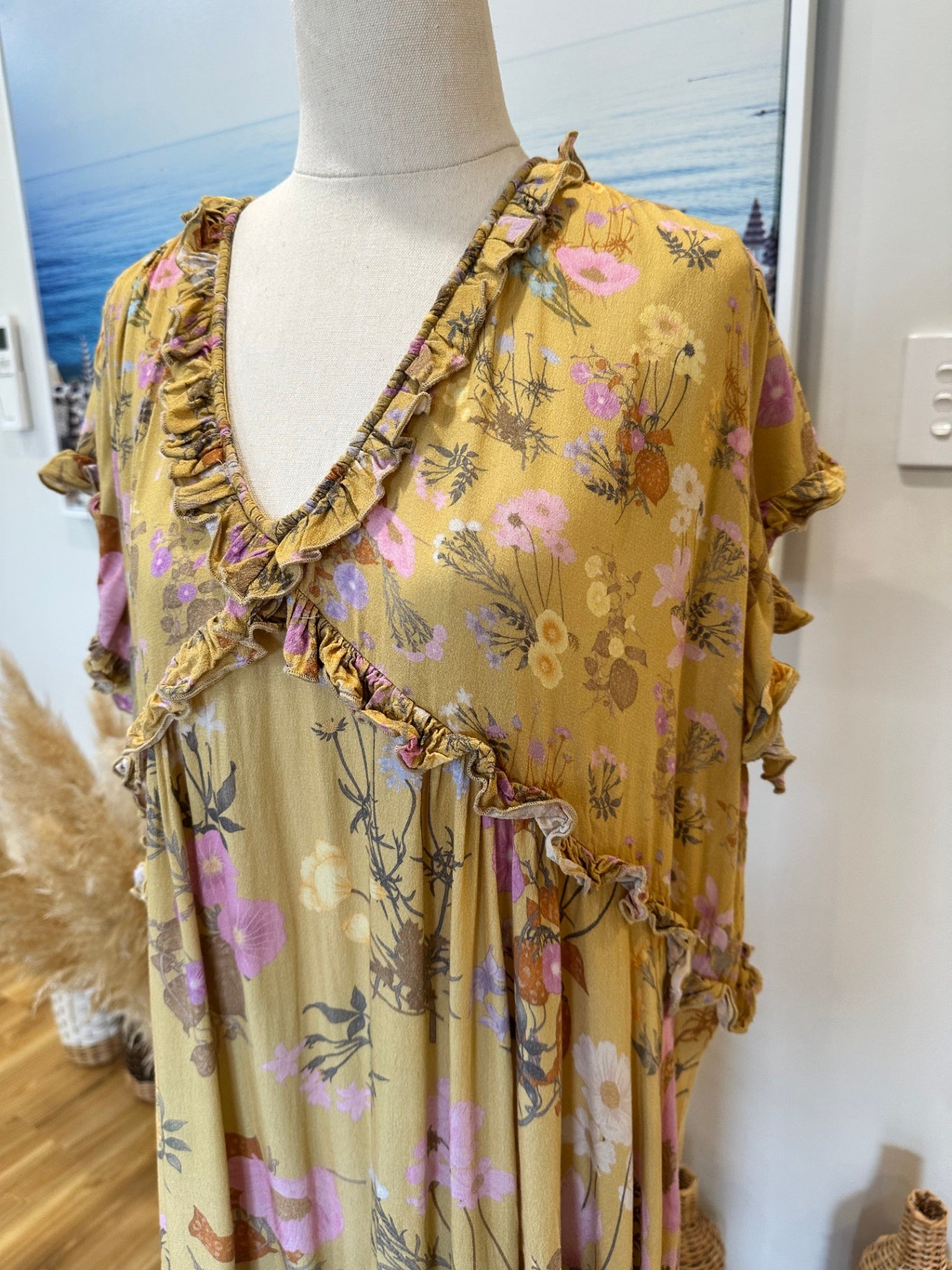 Spell - Maxi Dress - Medium - Mustard Tones