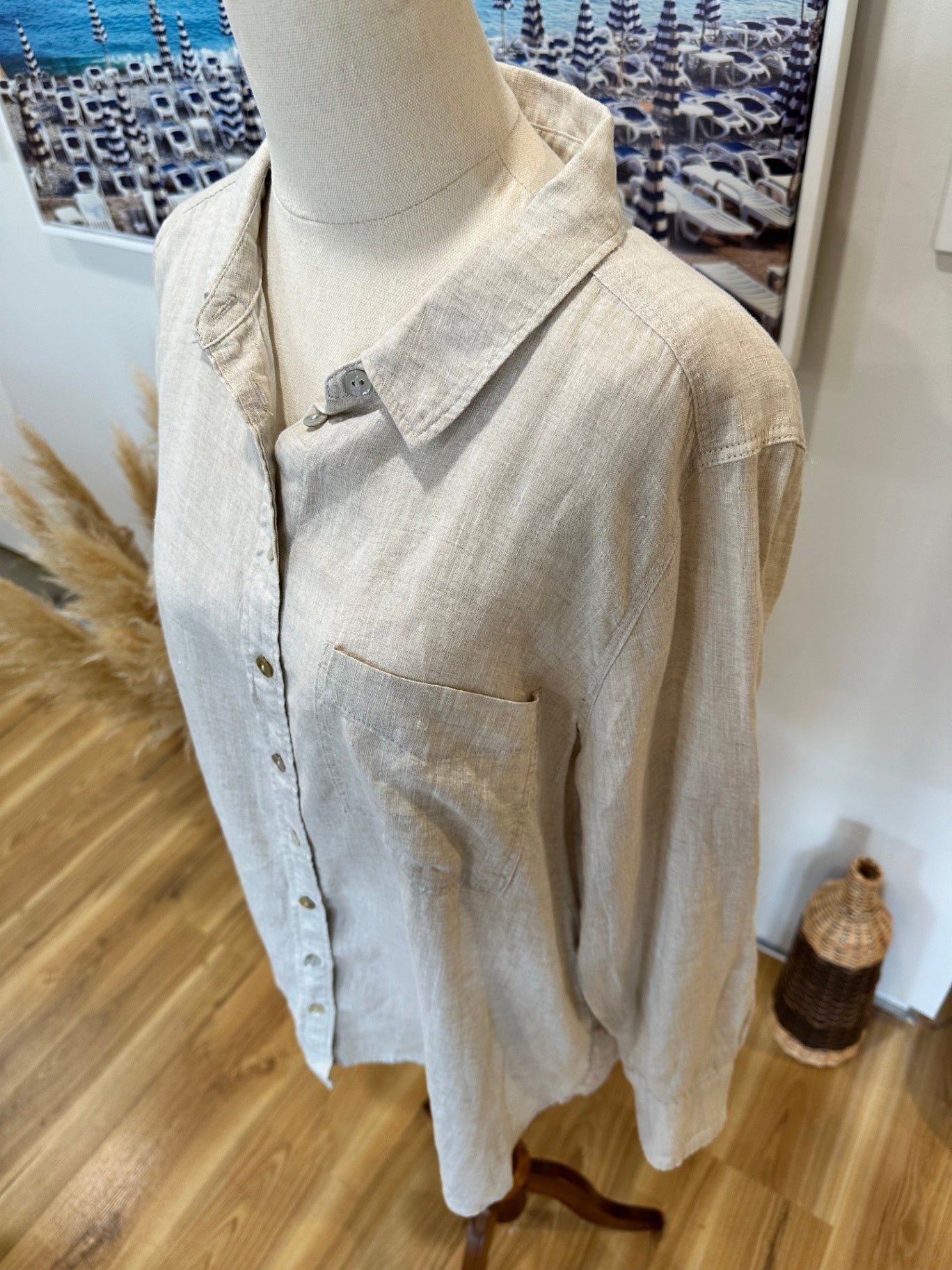 Just Jeans - 100% French Linen Shirt - Size 14