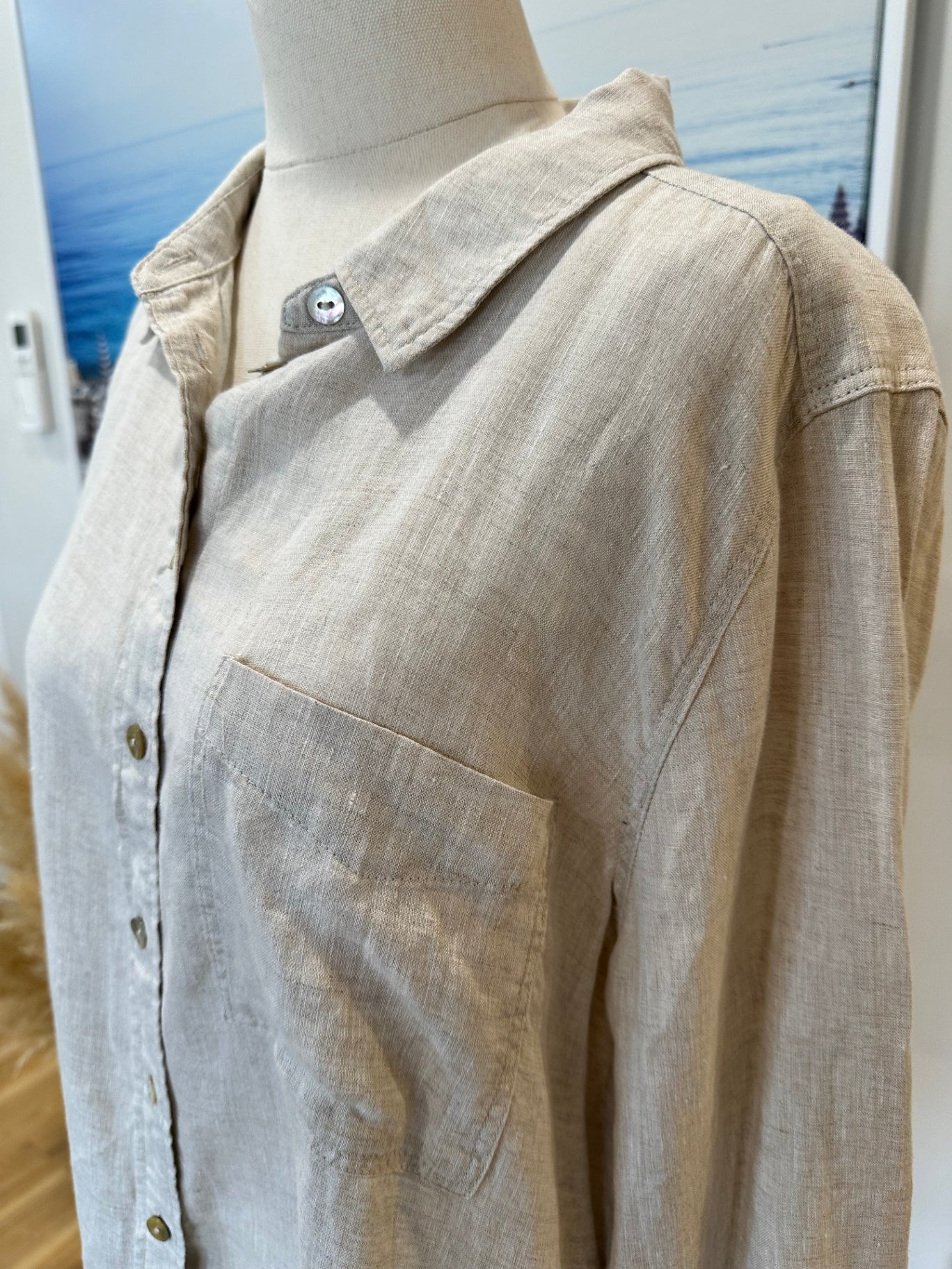 Just Jeans - 100% French Linen Shirt - Size 14