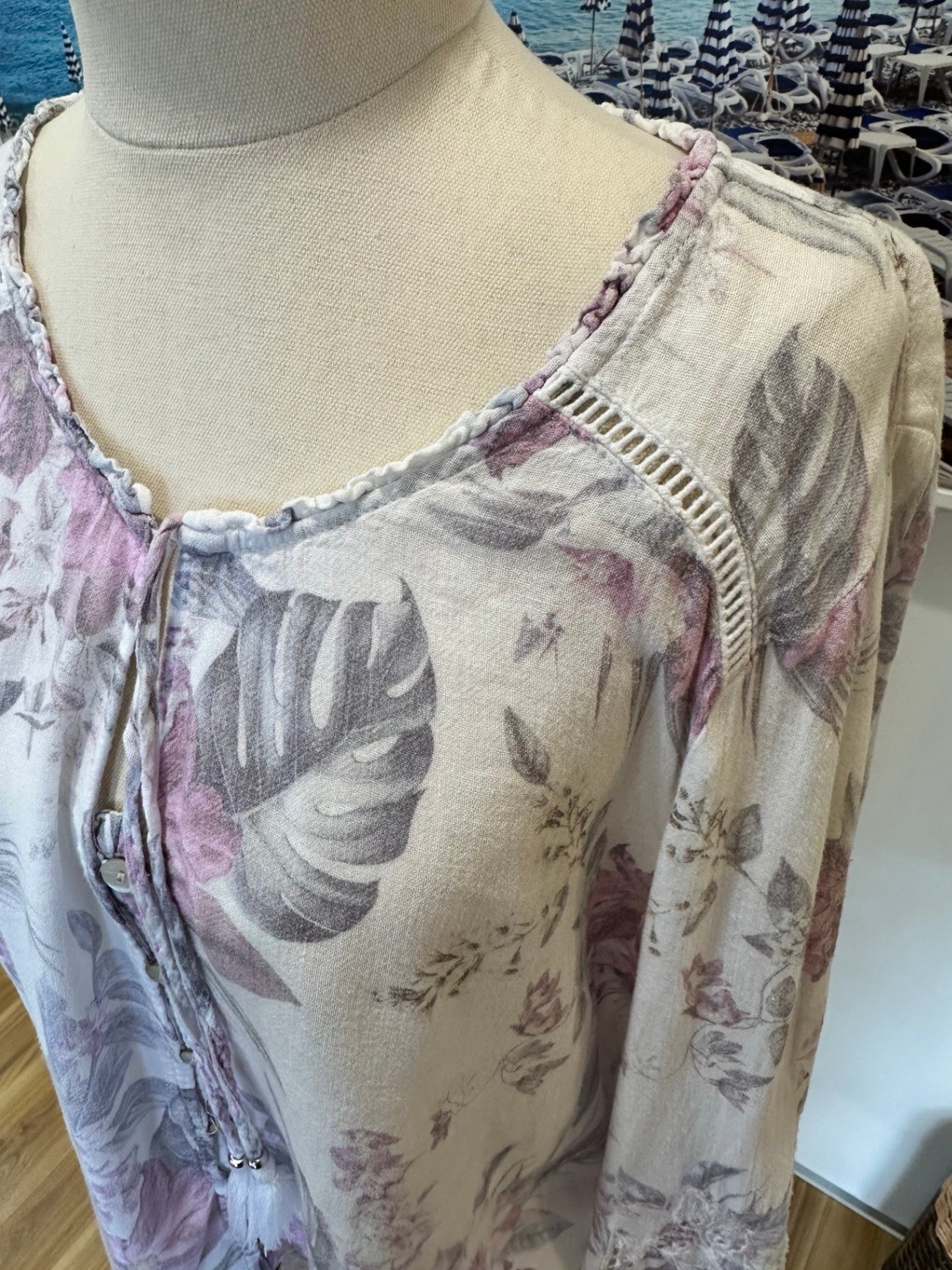 Just Jeans - Boho Top - Size 16 - 55% Linen