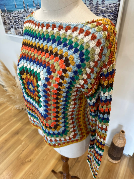 Ghanda - Crochet Jumper - Small 