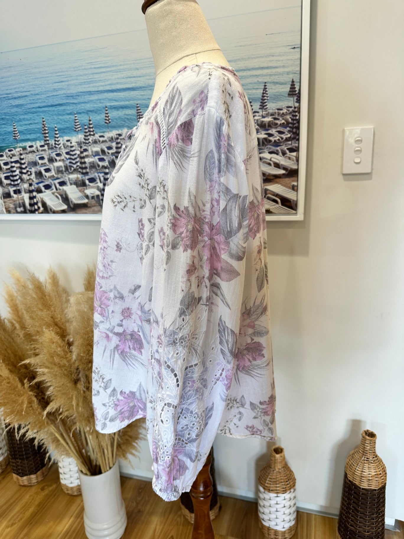 Just Jeans - Boho Top - Size 16 - 55% Linen