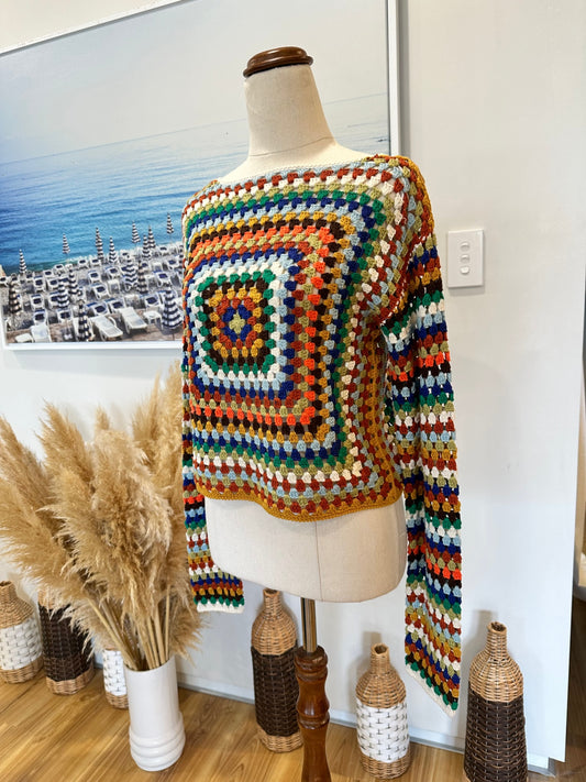 Ghanda - Crochet Jumper - Small 