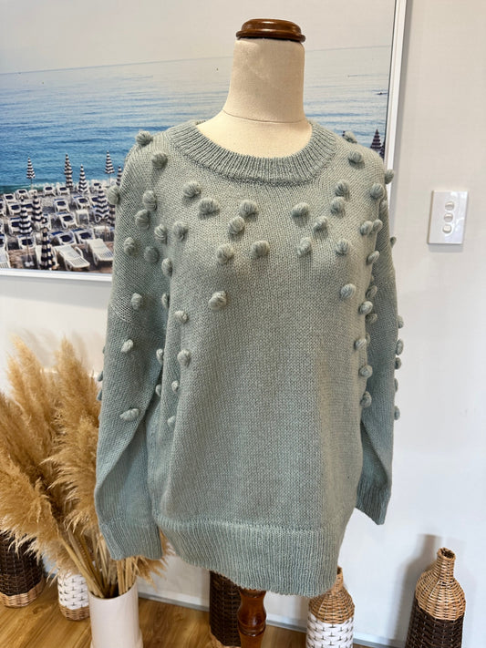 Zest Jumper - Small - Aqua - 5% Alpaca & 5% Wool