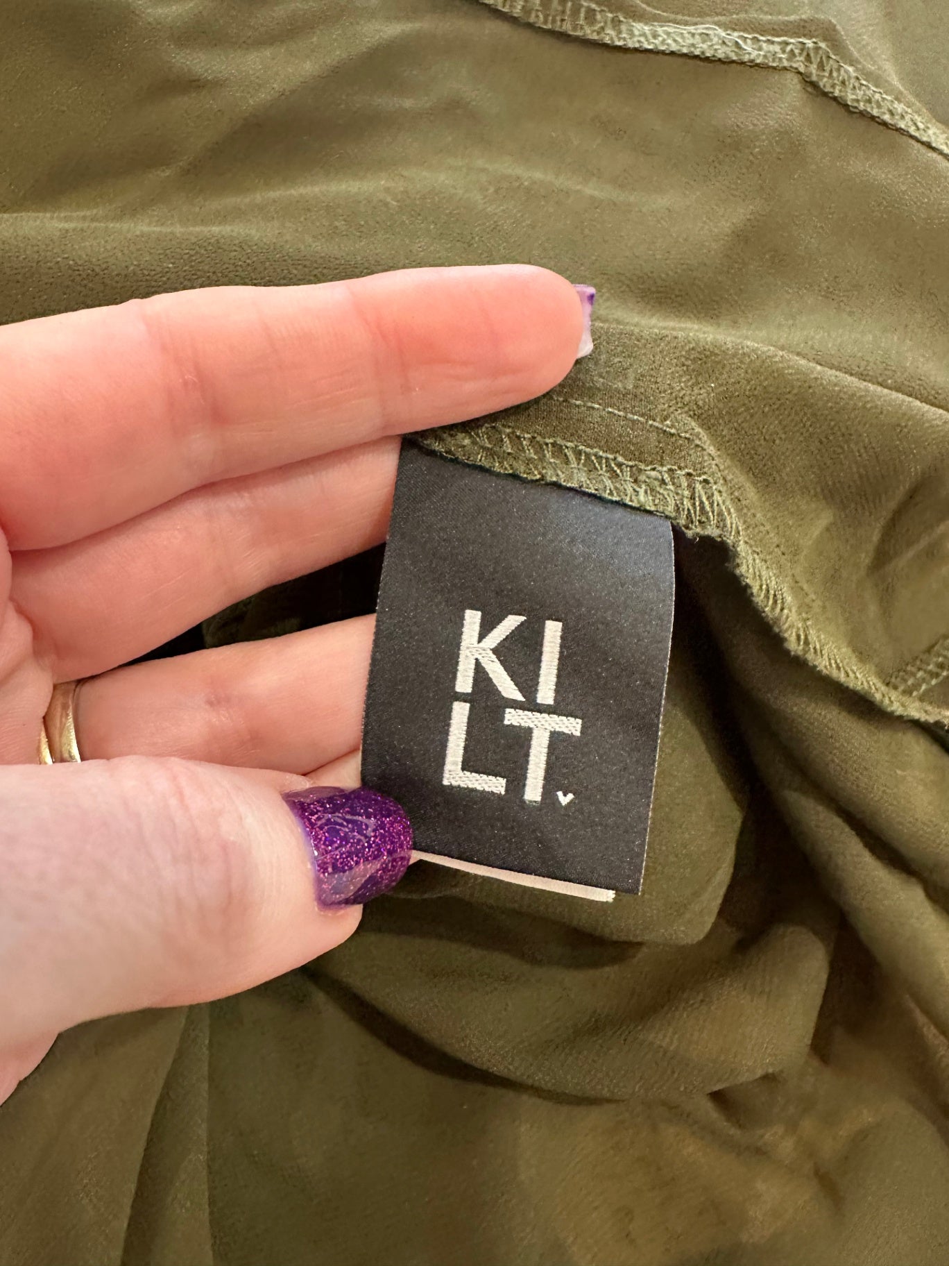 Kilt - Dress - Size 12 - Olive green