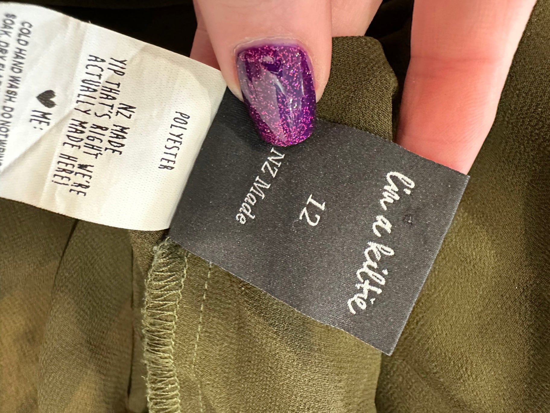 Kilt - Dress - Size 12 - Olive green