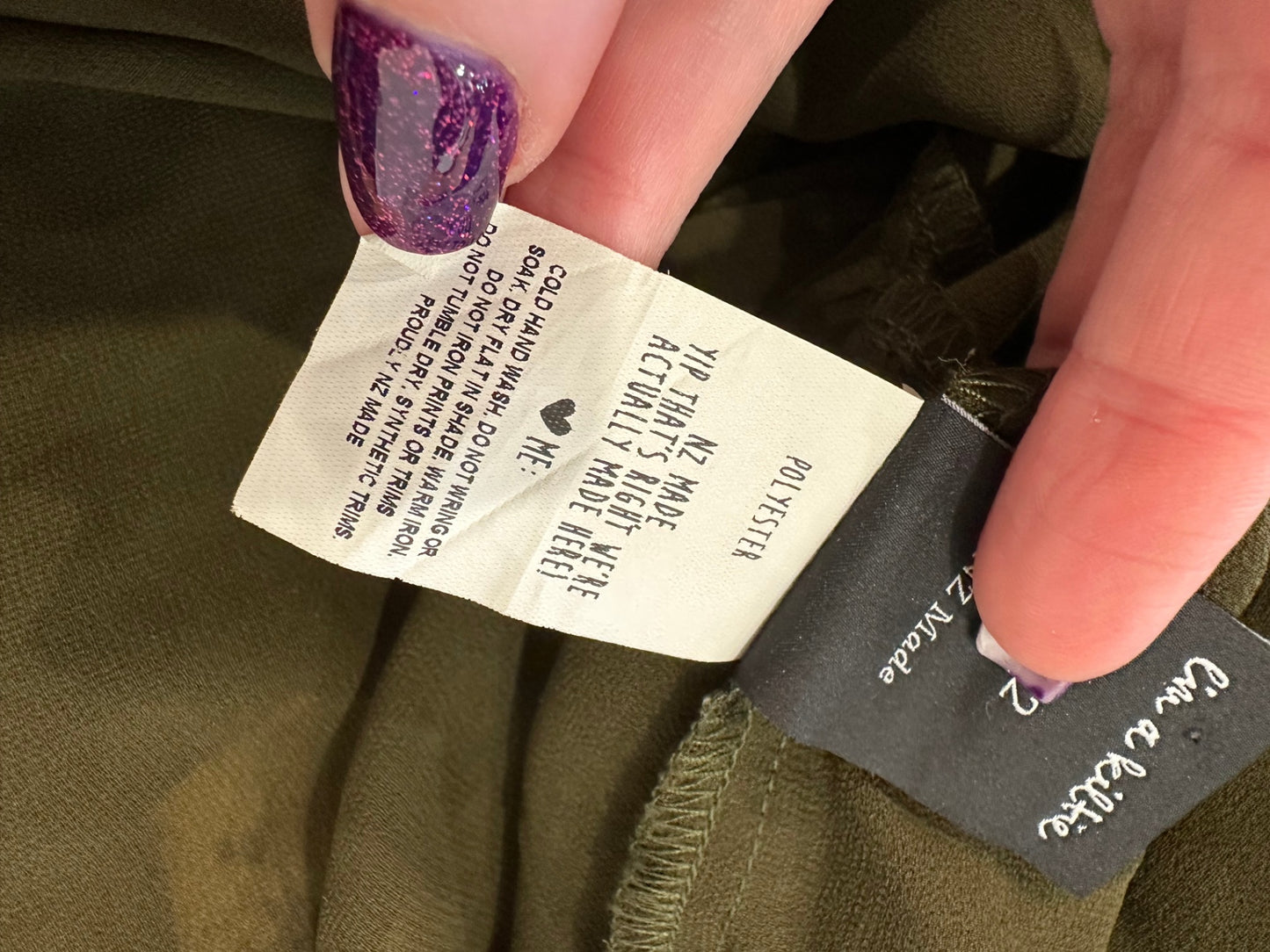 Kilt - Dress - Size 12 - Olive green