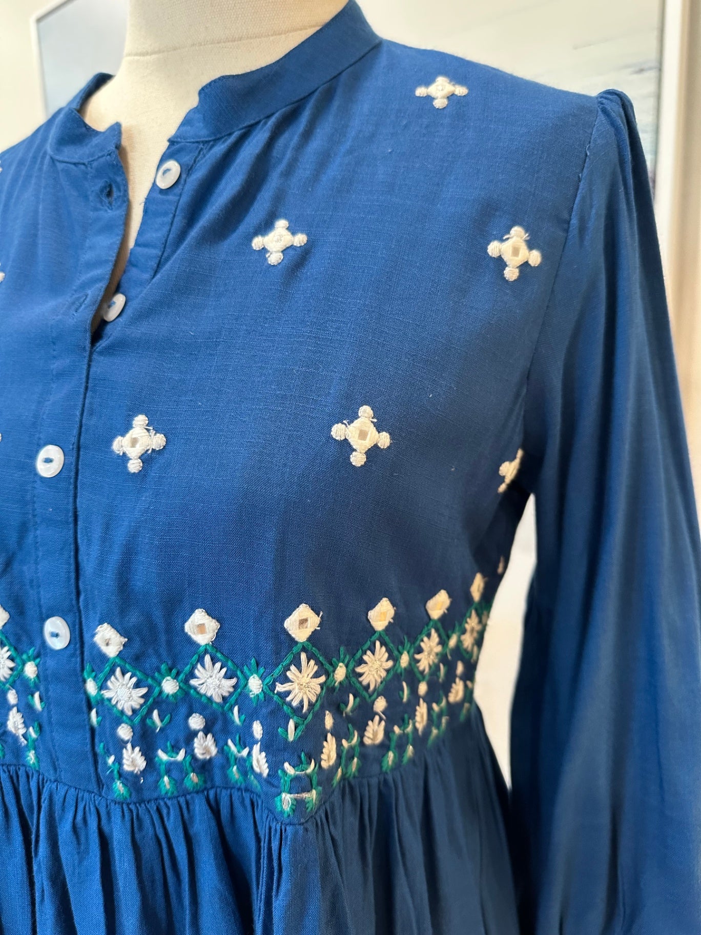 [SALE] ASYBUY - Boho Blouse - Small Blue
