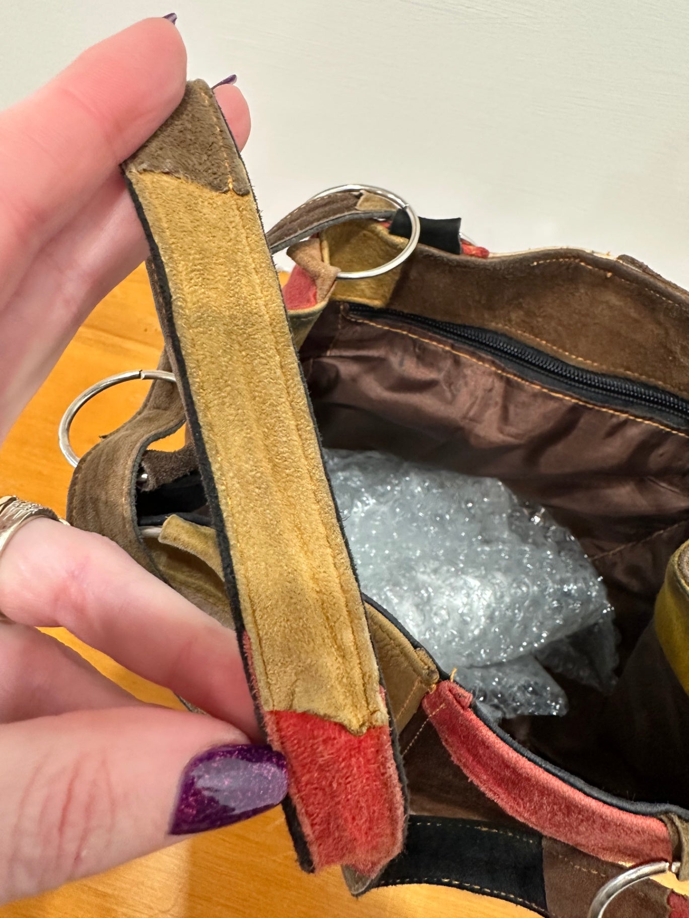 Patchwork - Suede - Handbag