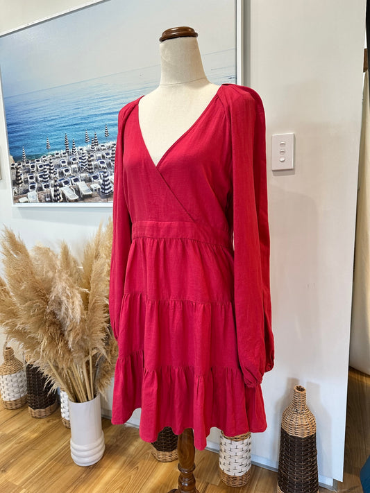 Sportsgirl Dress - NEW - Size 8 - 51% Linen