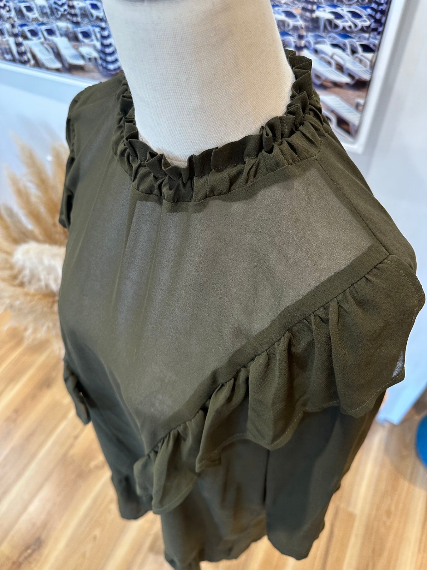 Kilt - Dress - Size 12 - Olive green