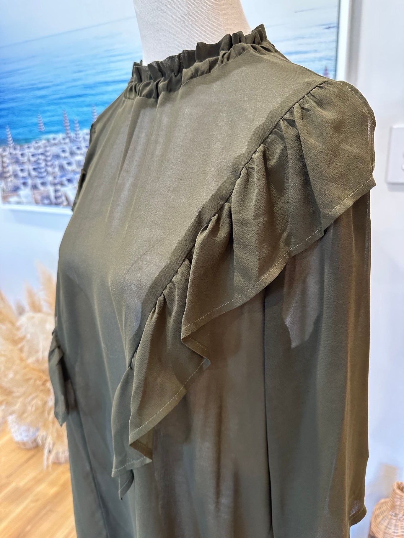 Kilt - Dress - Size 12 - Olive green