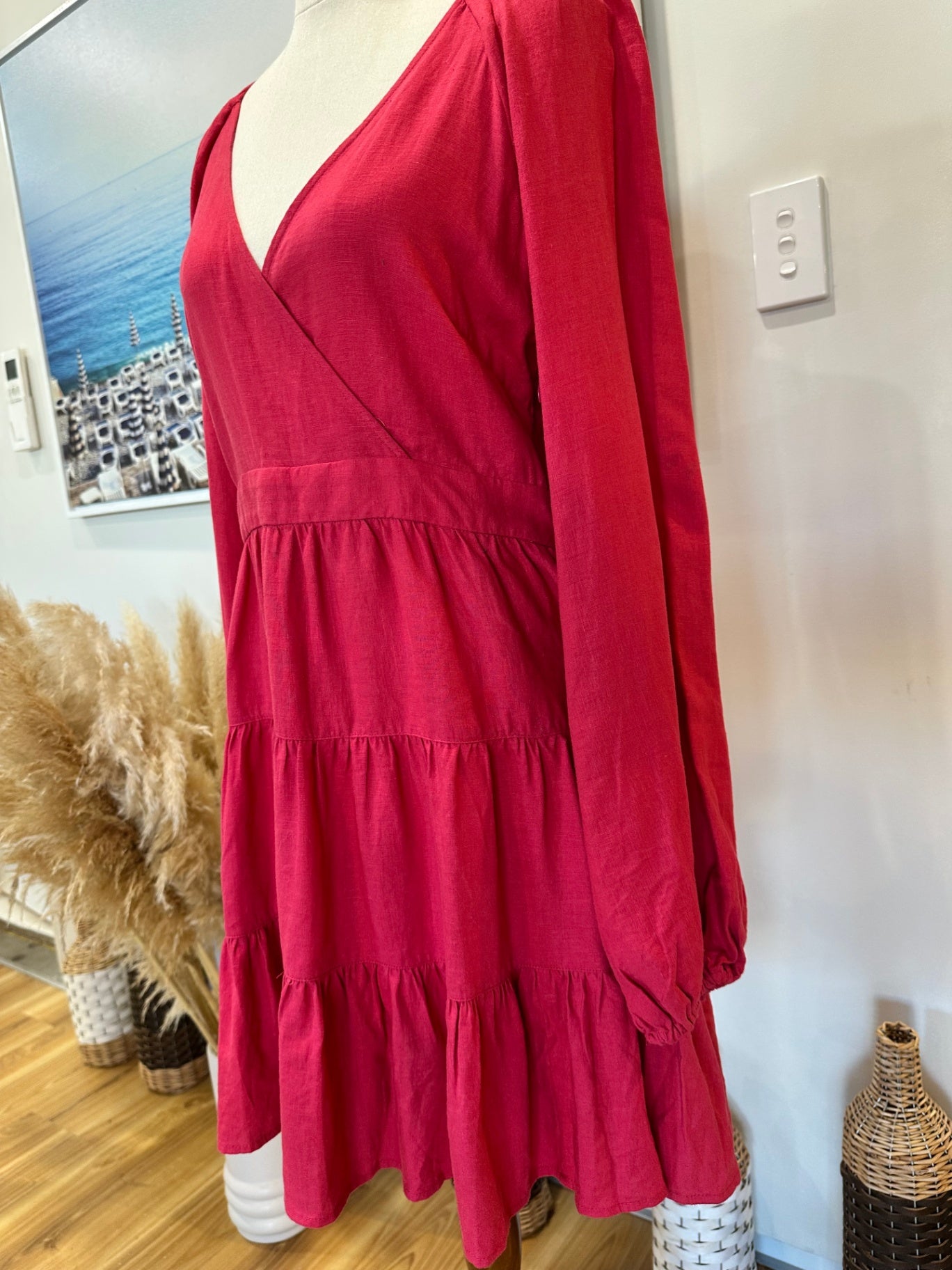 Sportsgirl Dress - NEW - Size 8 - 51% Linen