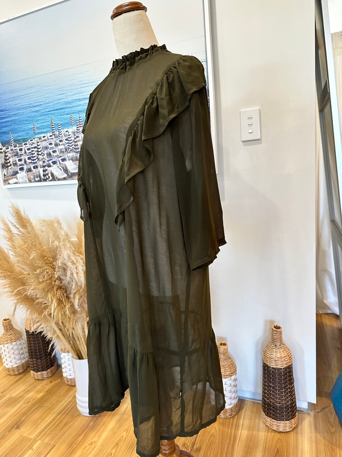 Kilt - Dress - Size 12 - Olive green